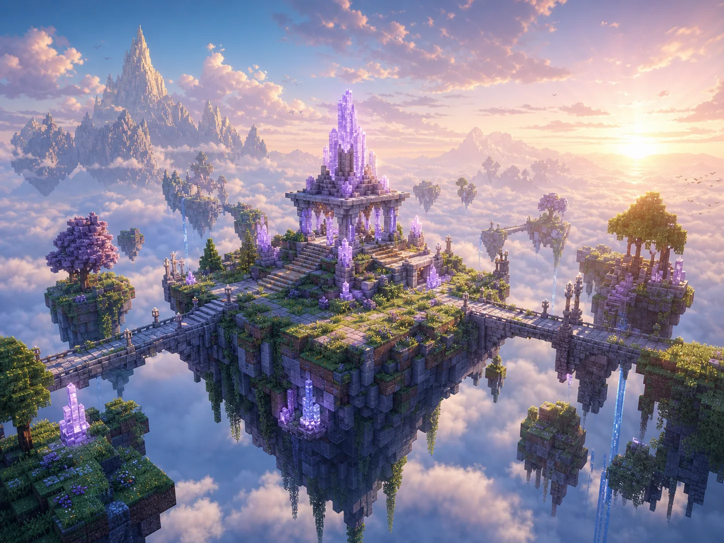 Cảnh nền chế độ SkyBlock